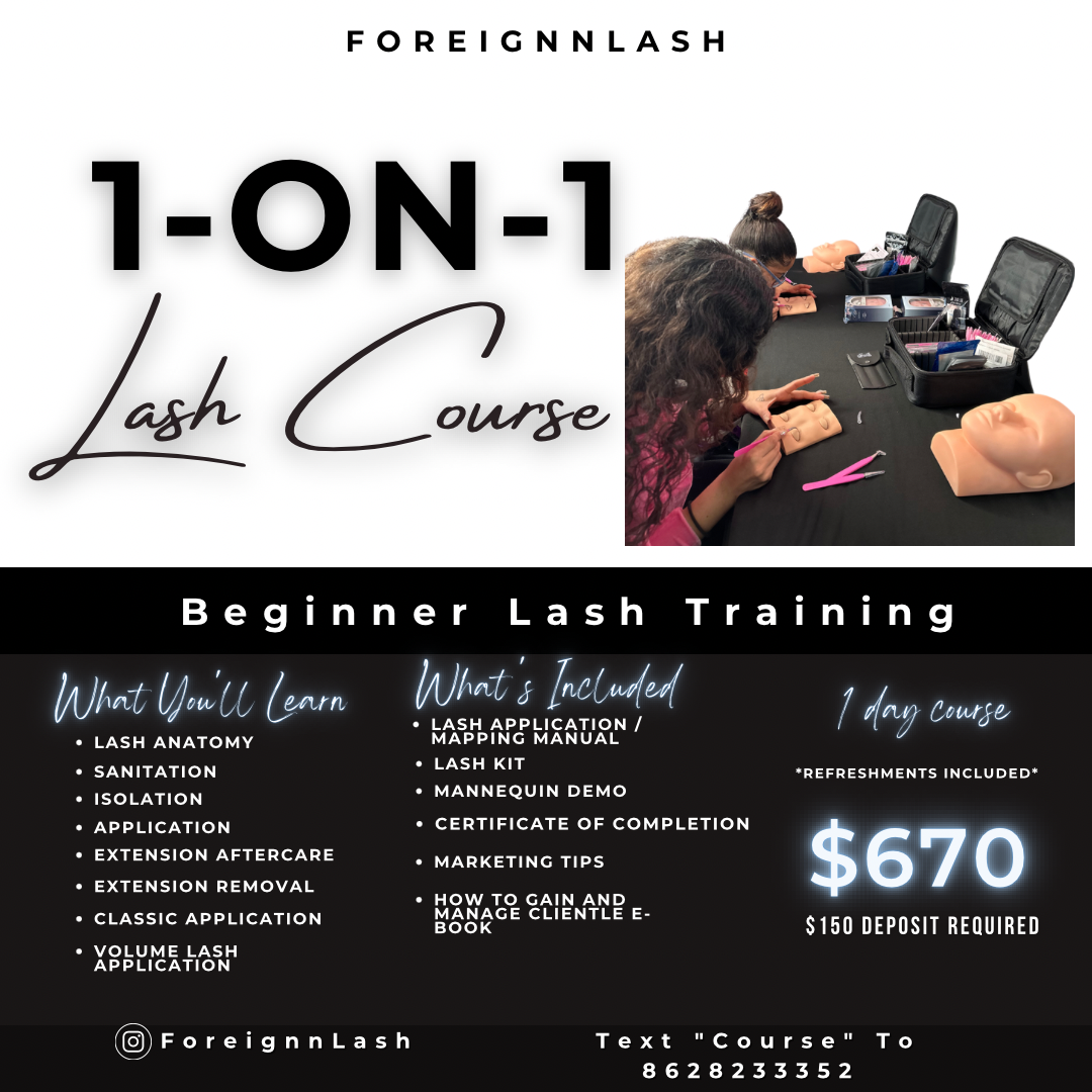 1-On-1 Lash Course: Beginner Lash Training